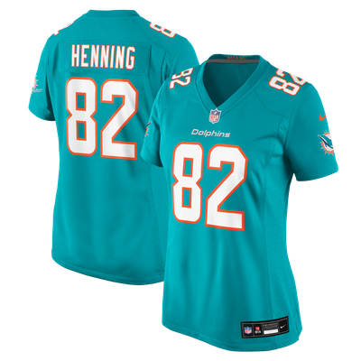 AJ Henning Miami Dolphins Nike Women's Team Game Jersey - Aqua