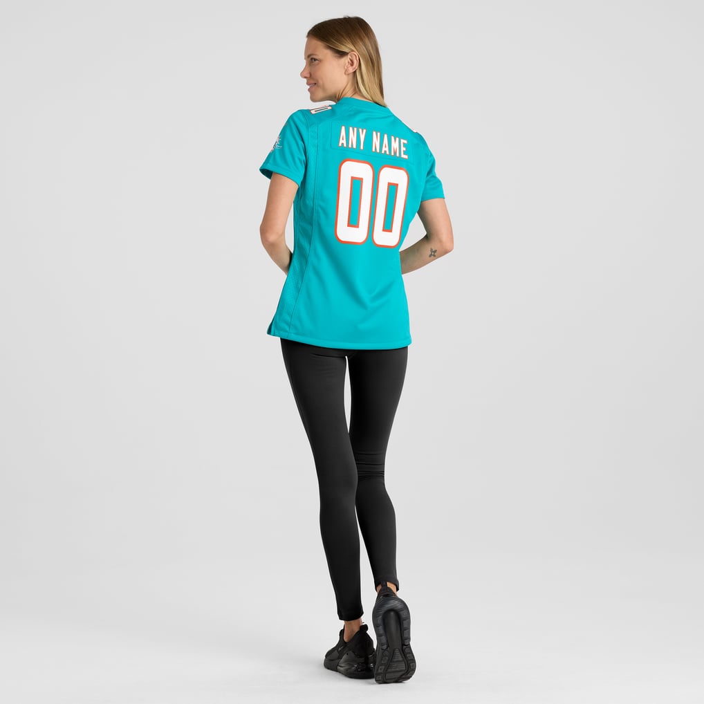Miami Dolphins Nike Women's Custom Game Jersey - Aqua