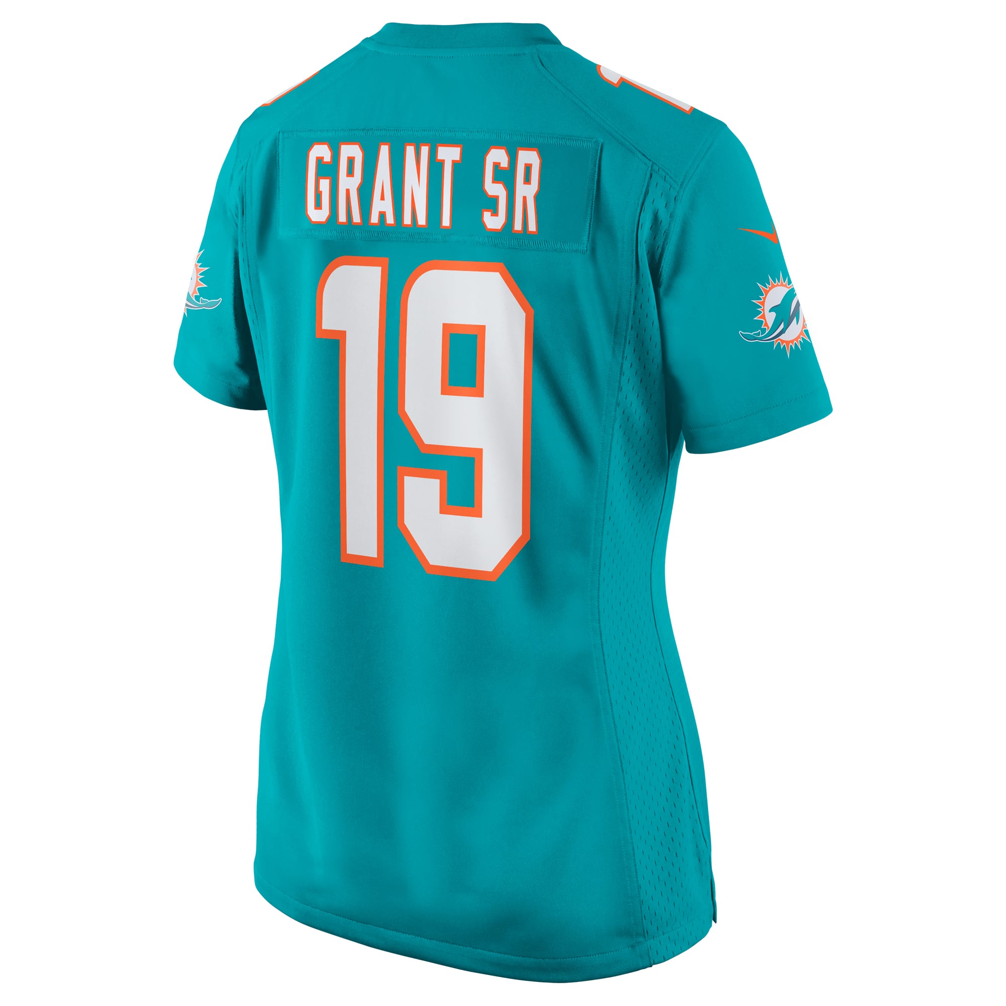 Women's Nike Jakeem Grant Sr. Aqua Miami Dolphins Team Game Jersey