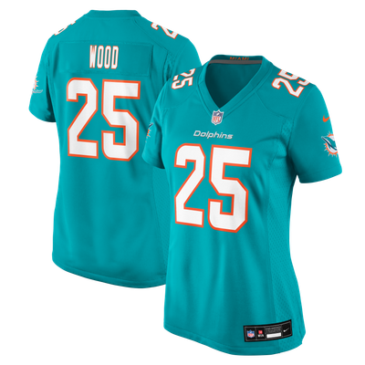 Julius Wood Miami Dolphins Nike Women's Team Game Jersey - Aqua
