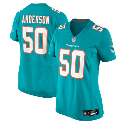 Liam Anderson Miami Dolphins Nike Women's Team Game Jersey - Aqua
