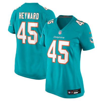 Shaka Heyward Miami Dolphins Nike Women's Team Game Jersey - Aqua