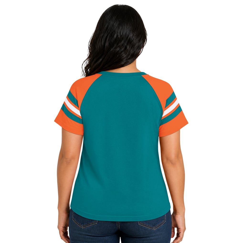 Starter Miami Dolphins Women's Aqua Plus Size Throwback Game On Notch ...