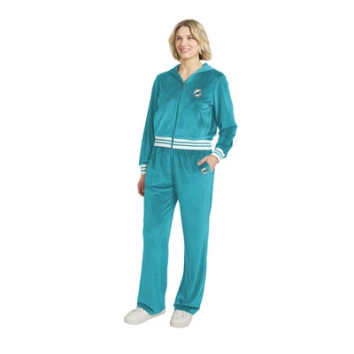  Miami Dolphins WEAR by Erin Andrews Women's Velour Track Suit - Aqua