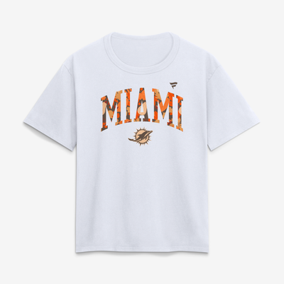 Miami Dolphins Women's Fall Wordmark T-Shirt - White