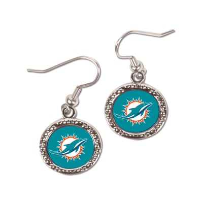 Miami Dolphins WinCraft Women's Round Dangle Earrings