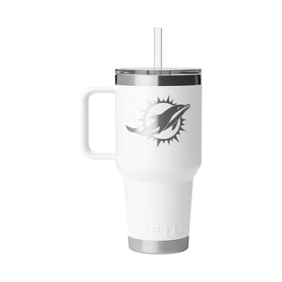 Miami Dolphins YETI 35oz. Rambler 2.0 Straw Mug