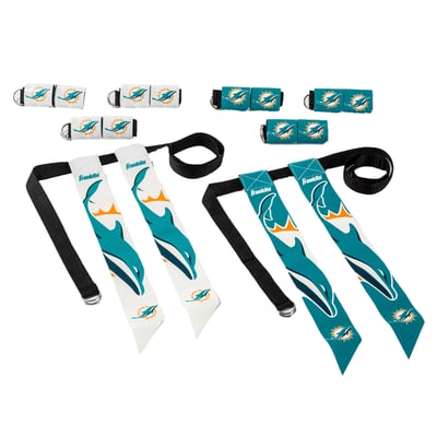Miami Dolphins Franklin Sports Youth NFL Flag Football Set