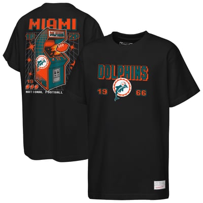  Miami Dolphins Mitchell & Ness Youth Retro Arcade T-Shirt - Black