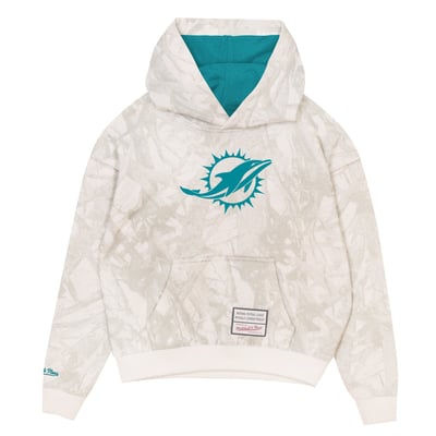  Miami Dolphins Mitchell & Ness Youth Ghosted Hoodie - White