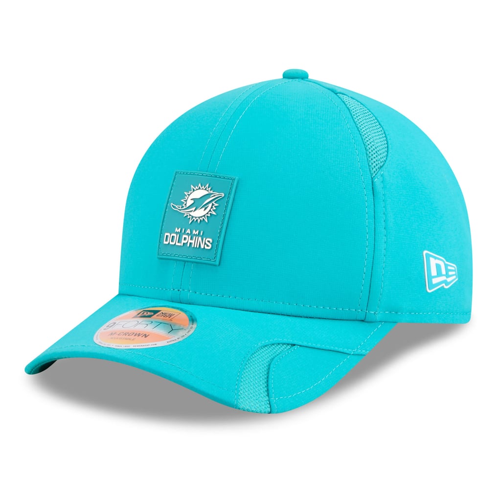 Miami Dolphins New Era Youth 2025 Sideline  9FORTY Adjustable Hat - Aqua
