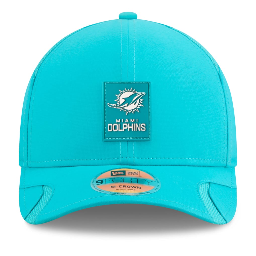 Miami Dolphins New Era Youth 2025 Sideline  9FORTY Adjustable Hat - Aqua