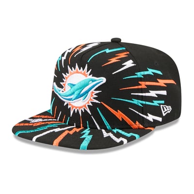 Miami Dolphins New Era Youth Bolt 9FIFTY A-Frame Snapback Hat - Black