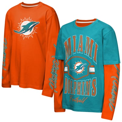 Miami Dolphins Outerstuff Youth Motion Combo Set - Aqua/Orange