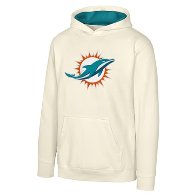 Miami Dolphins Outerstuff Youth Prime Pullover Hoodie - Natural