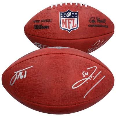 Zach Thomas & Jacob Rodriguez Miami Dolphins Autographed Fanatics Authentic Duke Full Color Football