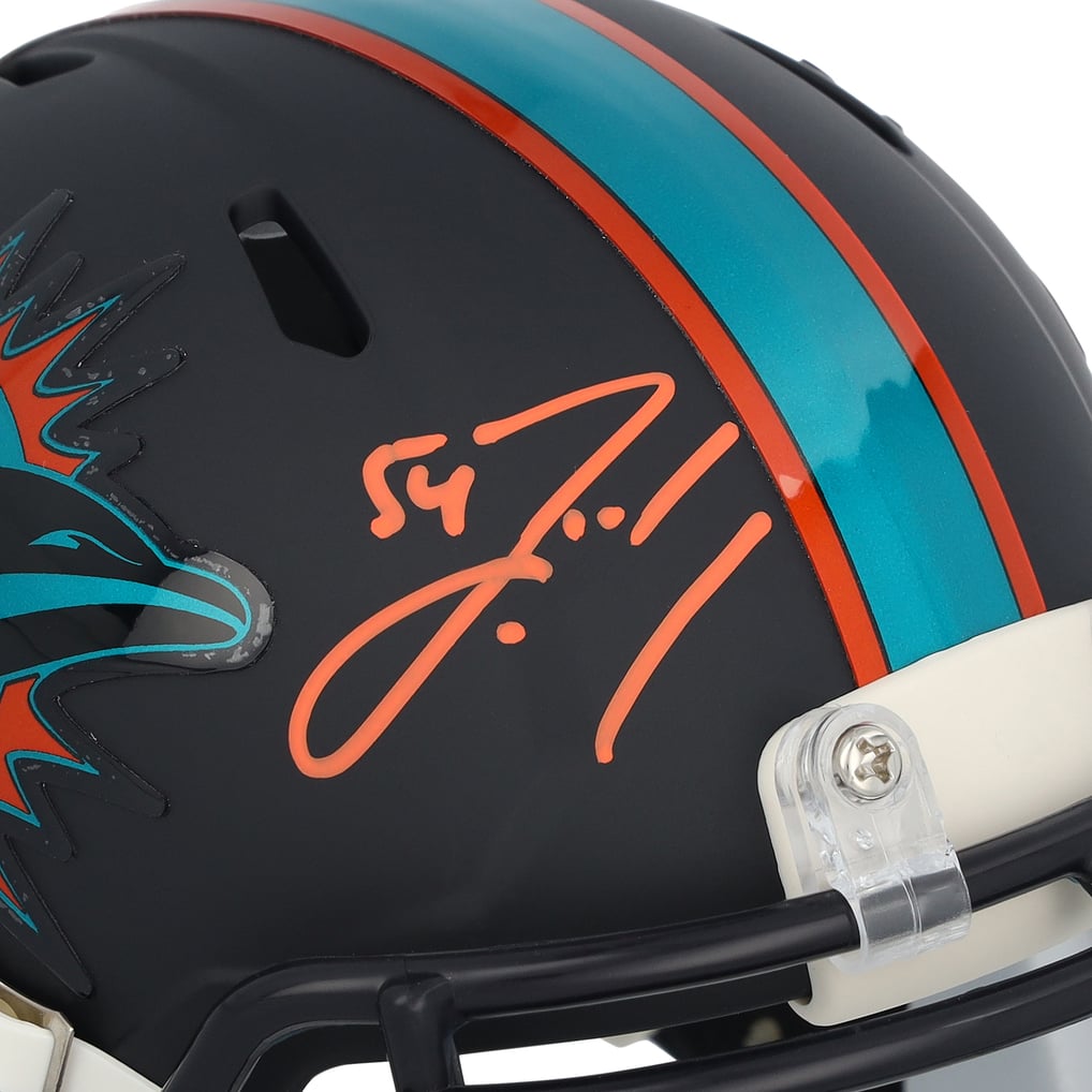 Zach Thomas Miami Dolphins Autographed Fanatics Authentic Riddell Rivalry Speed Mini Helmet 