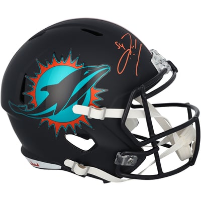 Zach Thomas Miami Dolphins Autographed Fanatics Authentic Riddell Rivalry Speed Replica Helmet