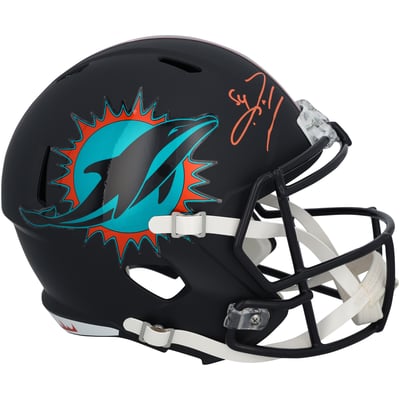 Zach Thomas Miami Dolphins Autographed Fanatics Authentic Riddell Rivalry Speed Replica Helmet