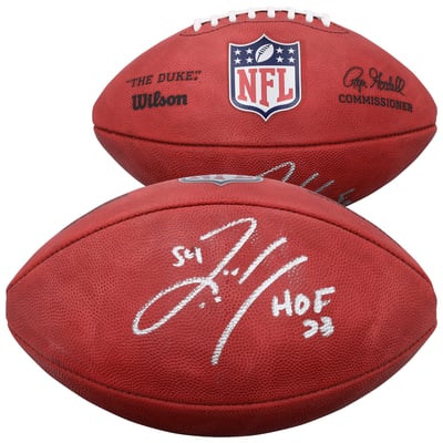 Zach Thomas Miami Dolphins Autographed Fanatics Authentic Wilson Duke Full Color Football with "HOF 23" Inscription