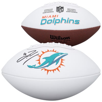 Zach Thomas Miami Dolphins Autographed Fanatics Authentic Wilson White Panel Football