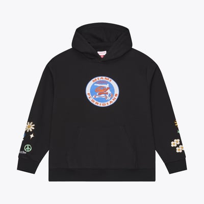  Miami Floridians Mitchell & Ness Hardwood Classics ABA Fleece Hoodie - Black