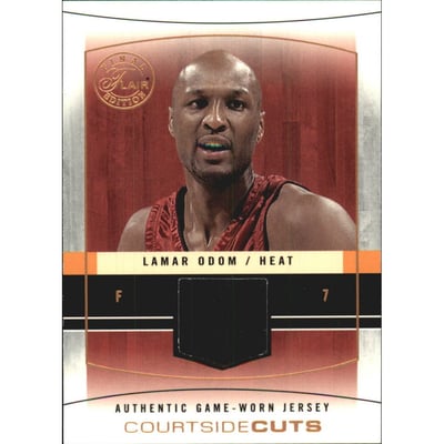 2003-04 Flair Final Edition Courtside Cuts Jerseys 75 #LO Lamar Odom