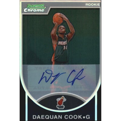 2007-08 Bowman Chrome Refractors Rookie Autographs Black #138 Daequan Cook