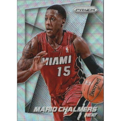2014-15 Panini Prizm Prizms Blue Wave #12 Mario Chalmers