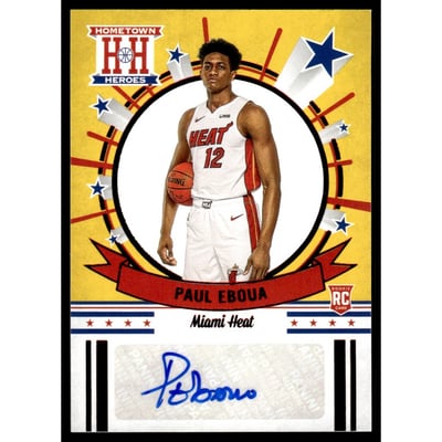 2020-21 Panini Chronicles Hometown Heroes Rookie Autographs Red #4 Paul Eboua