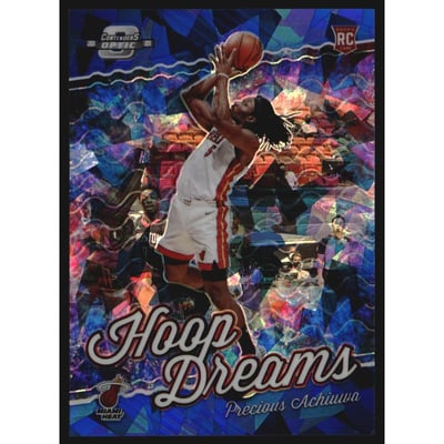 2020-21 Panini Contenders Optic Hoop Dreams Blue Cracked Ice #9 Precious Achiuwa