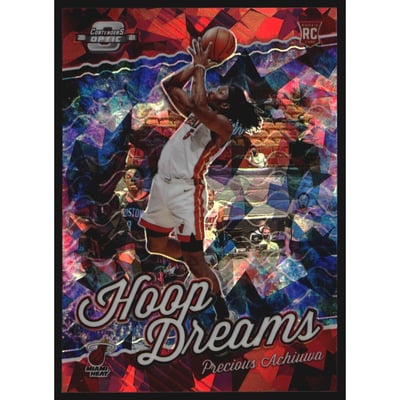 2020-21 Panini Contenders Optic Hoop Dreams Red Cracked Ice #9 Precious Achiuwa