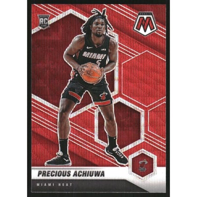 2020-21 Panini Mosaic Mosaic Red Wave #215 Precious Achiuwa