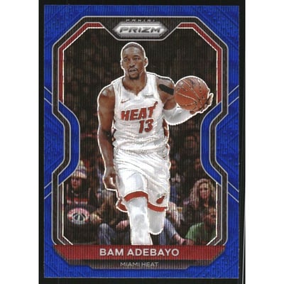 2020-21 Panini Prizm Prizms Blue Wave #138 Bam Adebayo