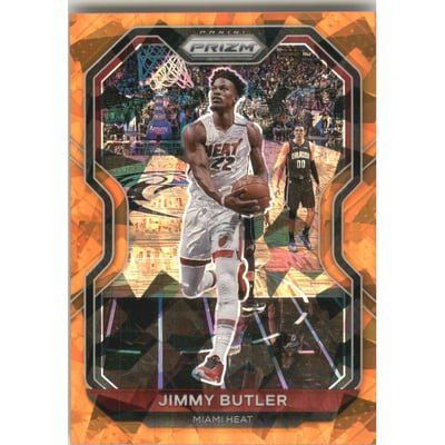 2020-21 Panini Prizm Prizms Orange Ice #137 Jimmy Butler