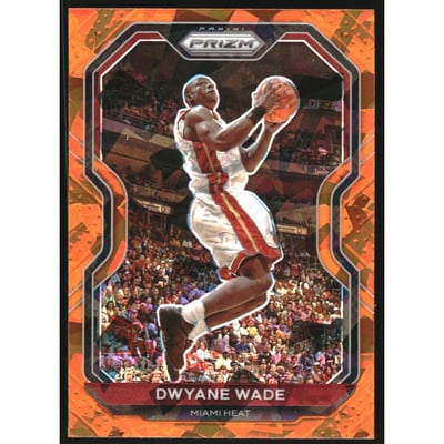 2020-21 Panini Prizm Prizms Orange Ice #195 Dwyane Wade