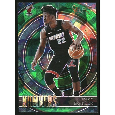 2020-21 Select Numbers Prizms Green #35 Jimmy Butler