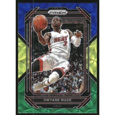 2022-23 Panini Prizm Prizms Choice Blue Yellow and Green #294 Dwyane Wade