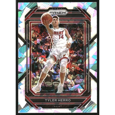 2022-23 Panini Prizm Prizms Ice #166 Tyler Herro