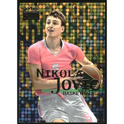 2022 Skybox Metal Universe Champions Skybox Premium Topaz Star #S7 Nikola Jovic