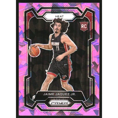 2023-24 Panini Prizm Prizms Pink Ice #137 Jaime Jaquez Jr.