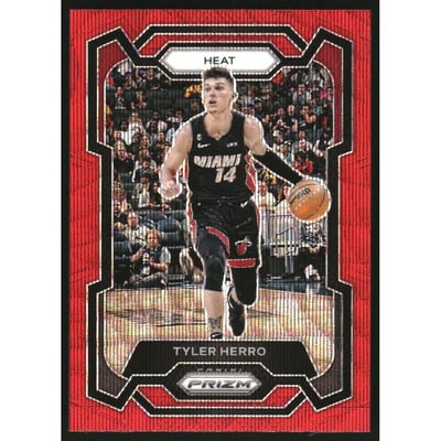 2023-24 Panini Prizm Prizms Ruby Wave #32 Tyler Herro