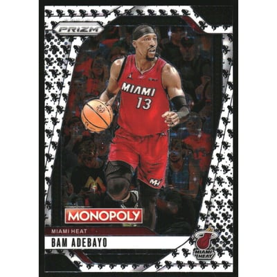 2024-25 Panini Prizm Monopoly Monopoly Man Black and White #29 Bam Adebayo