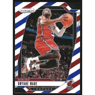 2024-25 Panini Prizm Prizms Red White and Blue #276 Dwyane Wade