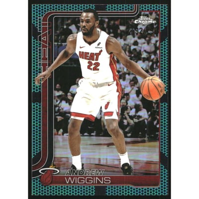 2025-26 Topps Chrome Aqua Basketball Refractors #180 Andrew Wiggins