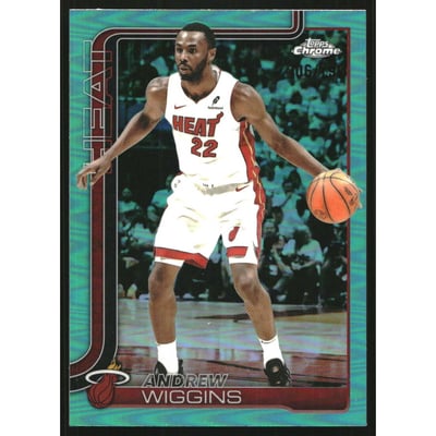 2025-26 Topps Chrome Aqua Refractors #180 Andrew Wiggins