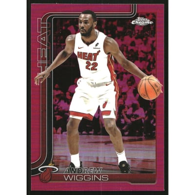 2025-26 Topps Chrome Magenta Refractors #180 Andrew Wiggins
