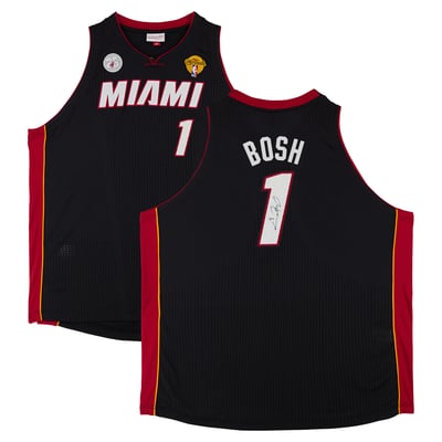 Chris Bosh Miami Heat Autographed Fanatics Authentic Black Mitchell & Ness 2012 Authentic Jersey