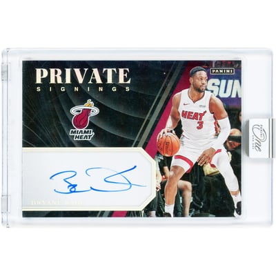 Dwyane Wade Miami Heat Autographed 2024 Panini One & One Private Signings #PS-WAD Card 