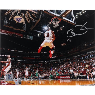Dwyane Wade Miami Heat Autographed Fanatics Authentic 8" x 10" Reverse Dunk Photograph